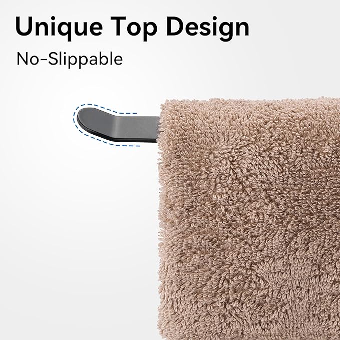 Black Hand Towel Holder Stand ?€? Countertop T-Shaped Stainless Steel Towel Rack with Non-Slip Base for Vanity and Kitchen
