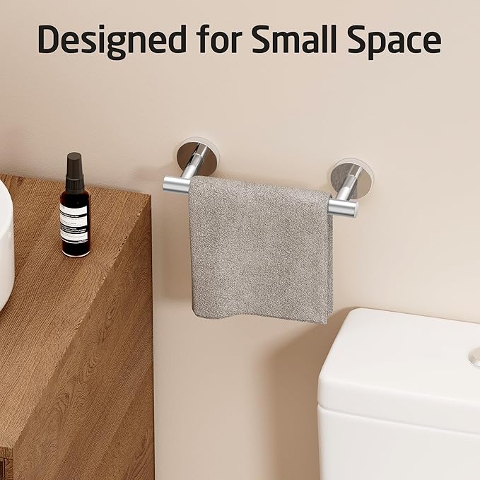 KES 6.7 Inches Hand Towel Bar Bathroom Towel Holder Kitchen Dish Cloths Hanger SUS304 Stainless Steel RUSTPROOF Wall Mount Polished Steel, Total Length 9.1 Inch, A2000S23