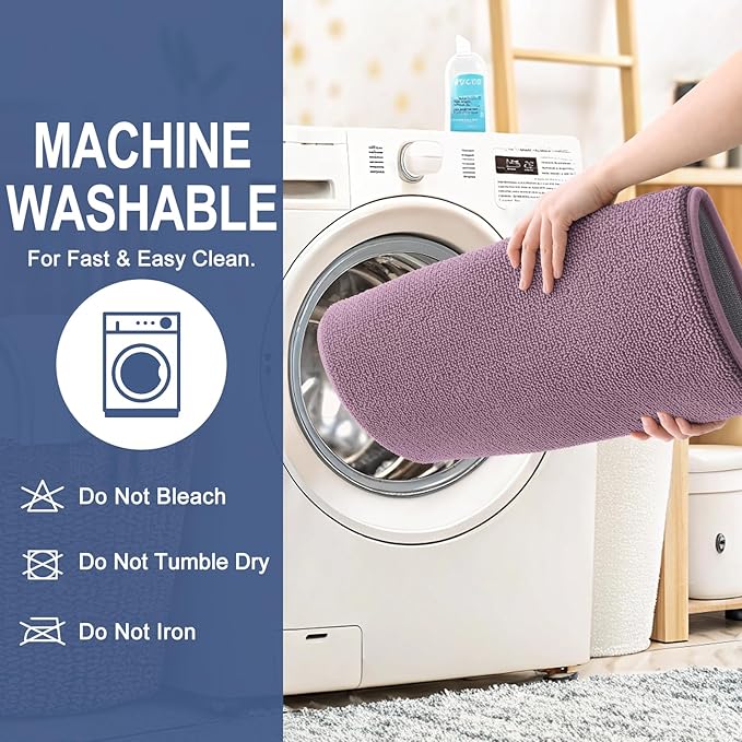 OLANLY Thick Memory Foam Bath Mat Rug 47x24, Extra Soft Absorbent Bathroom Rug, Quick Dry Bath Mats, Non-Slip, Machine Washable Carpet for Bathroom, Tub and Shower, Home Decor Accessories, Deep Plum