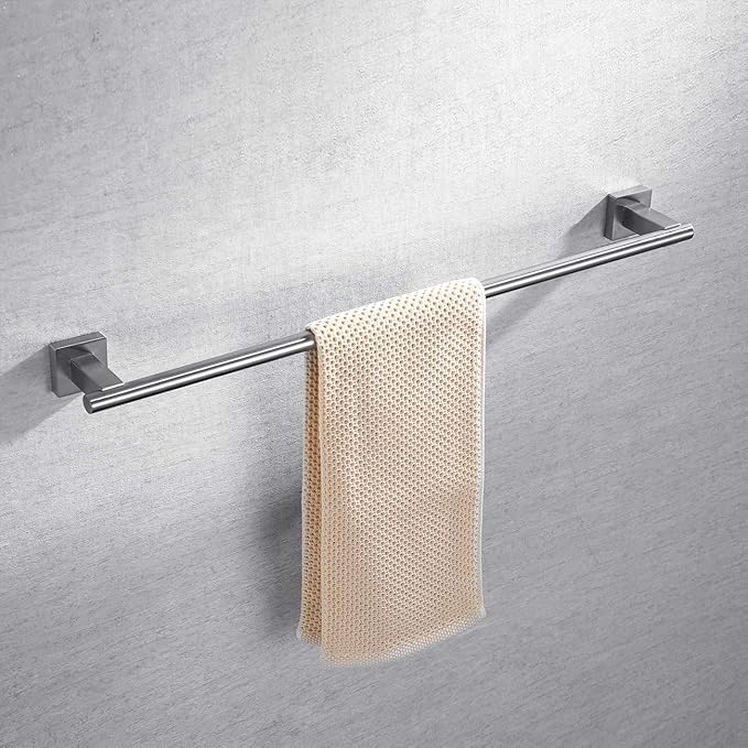 Miyili 24-Inch Towel Bar SUS 304 Stainless Steel Towel Holder Rack for Bathroom Wall Mount Brushed Finish, A02N60A