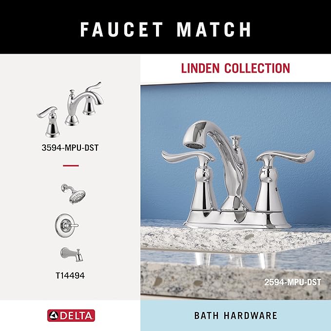 DELTA FAUCET 79424 Linden 18 in. Wall Mount Towel Bar Bath Hardware Accessory in Polished Chrome