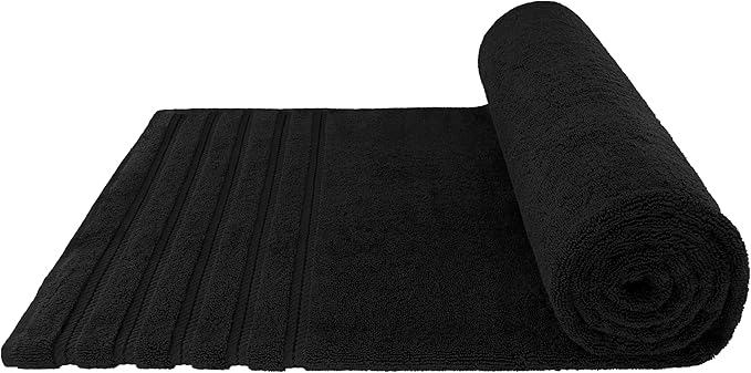 American Soft Linen 35x70 Jumbo Large Bath Towel, 600 GSM 100% Cotton Turkish Bath Sheet, Oversized Luxury Bath Towel for Bathroom Beach and Pool, Black
