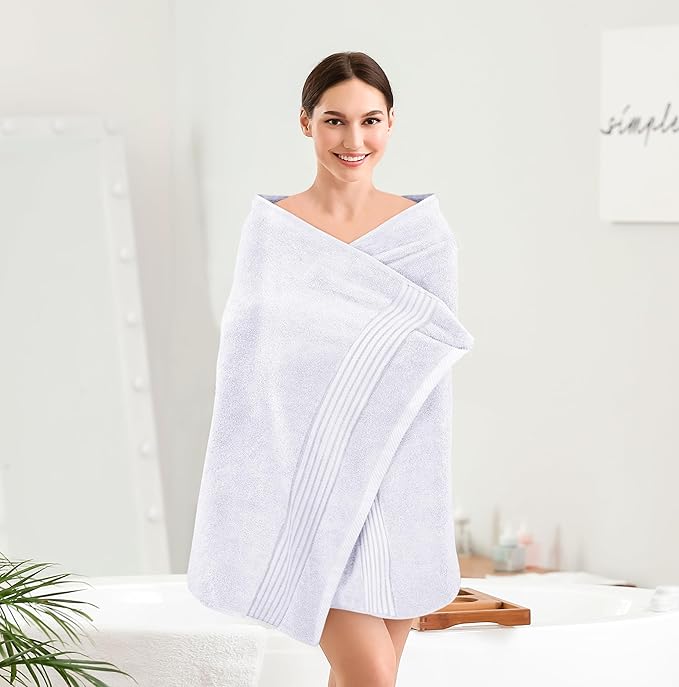 Utopia Towels Luxurious Bath Towels Set, 27 x 54 Inches 100% Ring Spun Cotton, 4 Pack White