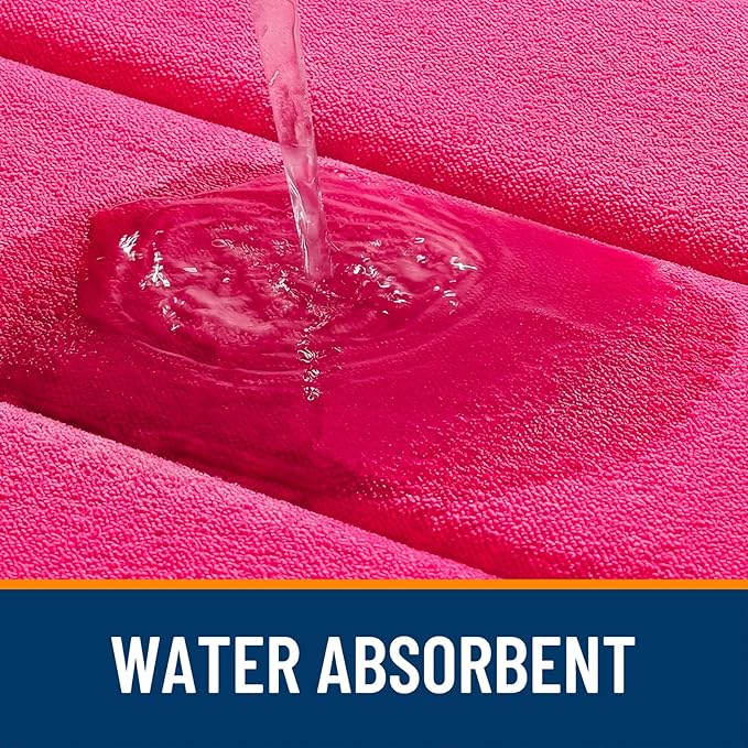 OLANLY Memory Foam Long Bathroom Rugs Runner 70x24, Super Soft Absorbent Bath Mat, Quick Dry, Machine Washable Shower Floor Rugs, Bathmat Carpet, Bathroom Home Decor Accessories, Hot Pink