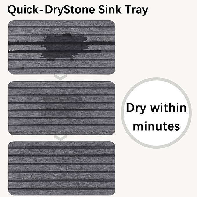 NiuYichee Set of 4 Water Absorbent Diatomite Coasters, Diatomaceous Earth Kitchen Soap Dish, Bathroom Trays, Water Absorbing Stone Used for Hand Soaps & Plants & Toiletries in The Modern Home