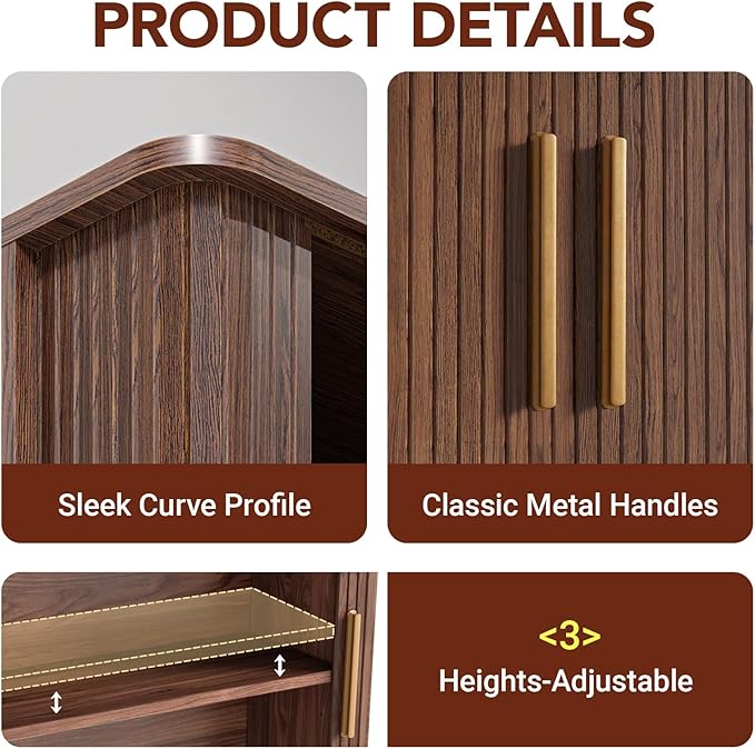 Furnaza Bathroom Wall Cabinet with Fluted Sliding Door, 29.5" W Medicine Cabinet with Adjustable Shelf, Wall Mounted Storage Cabinet for Laundry Room Kitchen, 11.7" D x 29.5" W x 27.68" H
