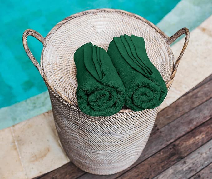 Utopia Towels 12 Pack Cotton Washcloths Set, 100% Ring Spun Cotton, Premium Flannel Face Cloths, Highly Absorbent and Soft Feel Fingertip Towels, Electric Blue, Hunter Green, Red, Mustard