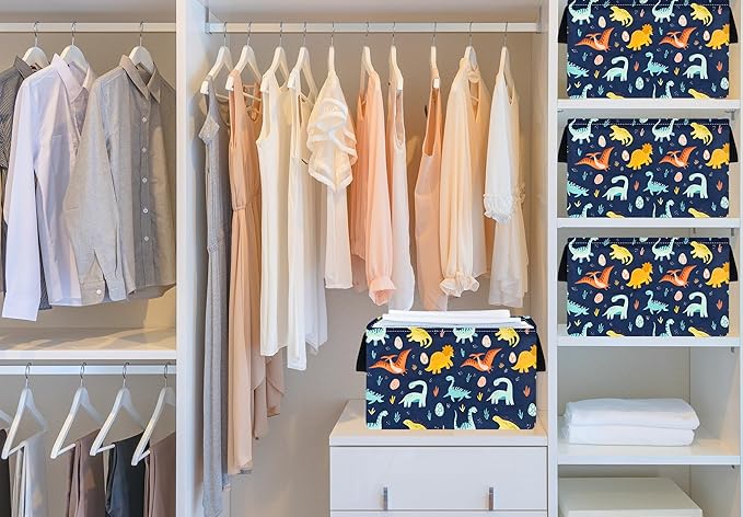 MAIZMZ Baby Storage Basket 14.9x10.2x9.8 Inch - Foldable Bunny Decor Organizer with Waterproof Lining, Kids Toy & Holiday Gift Bin