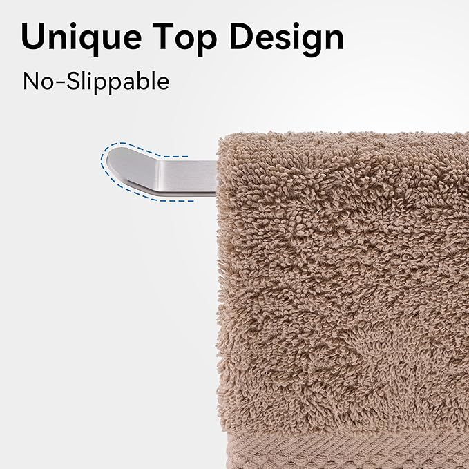 Silver Hand Towel Holder Stand ?€? Countertop T-Shaped Stainless Steel Towel Rack with Non-Slip Base for Vanity and Kitchen