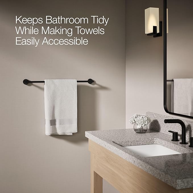 Kohler 27287-BL Elate® 24" Towel bar, Matte Black