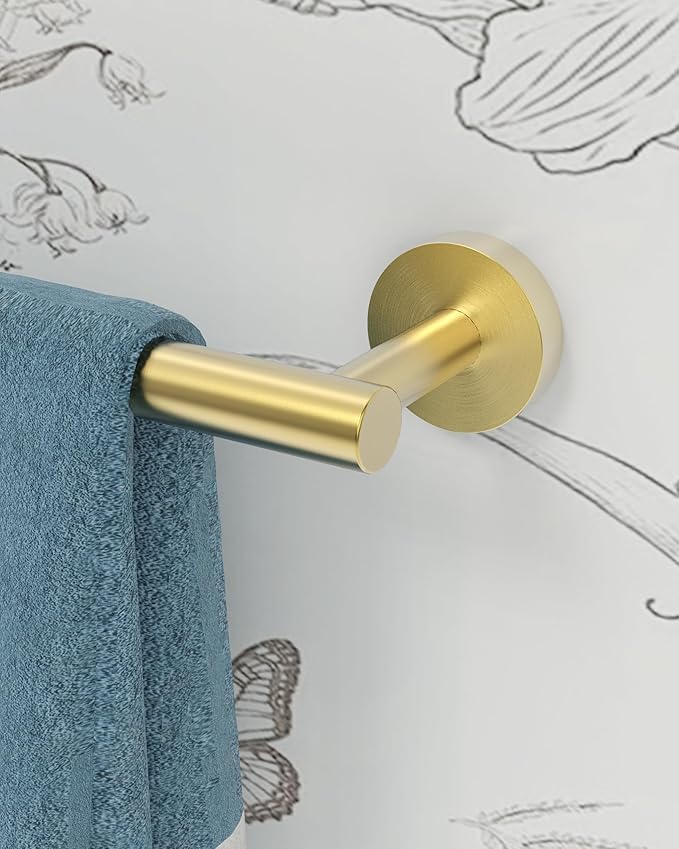 RARXTR 24 Inch Brushed Towel Bar Towel Rack for Bathroom Kitchen Hand Towel Holder Dish Cloths Hanger SUS304 Stainless Steel RUSTPROOF Wall Mount (Gold)