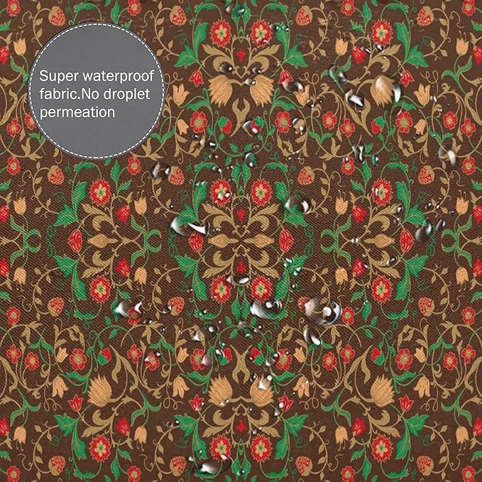 William Morris Original Design Vintage Shower Curtain Furniture Bathroom Fabric Decorations Washable Shower Curtain with Hooks 72x84 Inches(183x214cm), Style-1