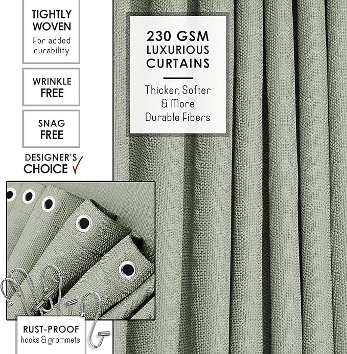 Clara Clark Sage Green Bathroom Set - Bathroom Sets with Shower Curtain and Rugs, 21PC Bathroom Accessory Set, Shower Curtain Set with Soap Dispenser & Toothbrush Holder