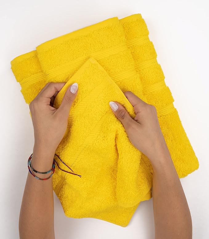 American Soft Linen 35x70 Jumbo Large Bath Towel, 600 GSM 100% Cotton Turkish Bath Sheet, Oversized Luxury Bath Towel for Bathroom Beach and Pool, Yellow