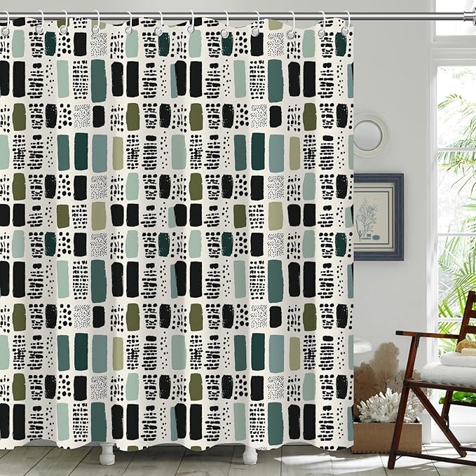 Sage Green Shower Curtains for Bathroom,72x78 in Long Boho Shower Curtain for Modern Aesthetic Bathroom Accessories,Funny Waterproof Polyester Sage Bath Decor