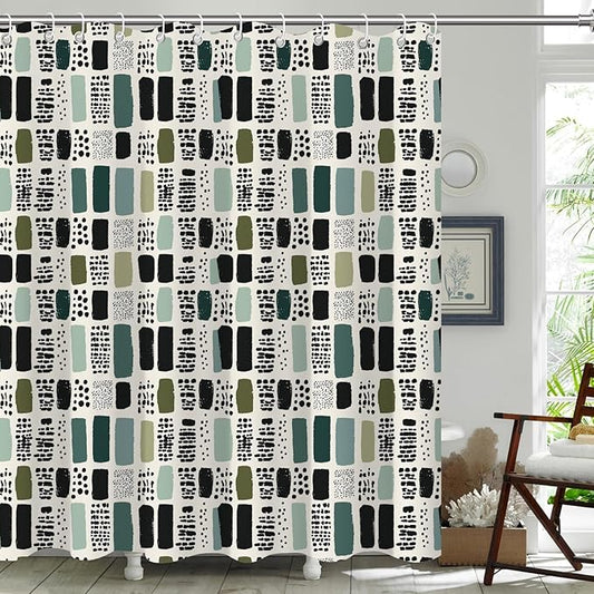 Sage Green Shower Curtains for Bathroom,72x78 in Long Boho Shower Curtain for Modern Aesthetic Bathroom Accessories,Funny Waterproof Polyester Sage Bath Decor