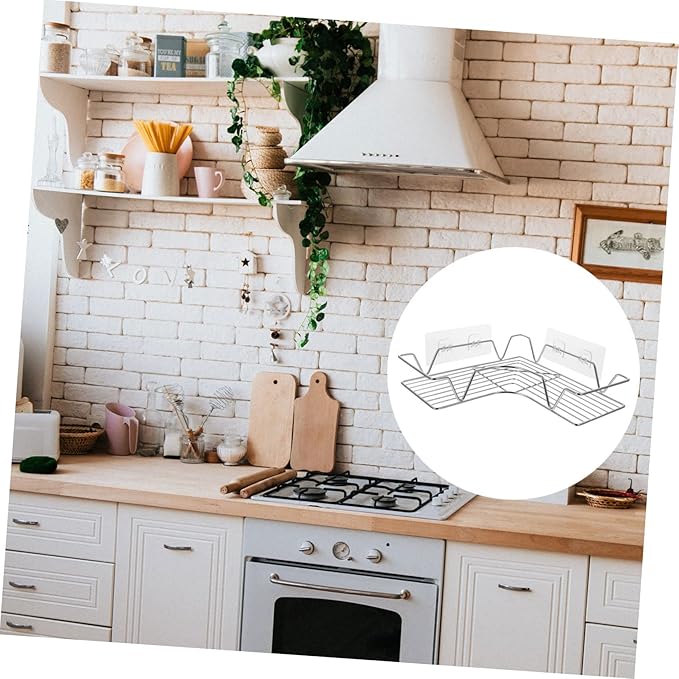 Mobestech Hanging Shelf for Bathroom Wall Storage Rack Traceless Storage Rack Corner Shelf No Drilling Stainless Steel for Kitchen Bathroom