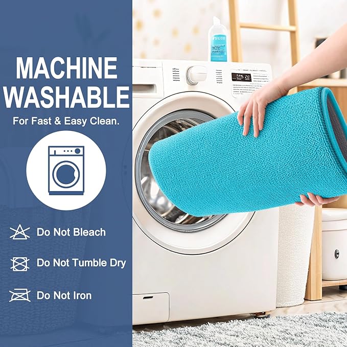 OLANLY Thick Memory Foam Bath Mats Rugs 44x24, Extra Soft Absorbent Bathroom Rug, Quick Dry Bath Mat, Non-Slip, Machine Washable Carpet for Bathroom, Tub and Shower, Home Decor Accessories, Aqua Sky