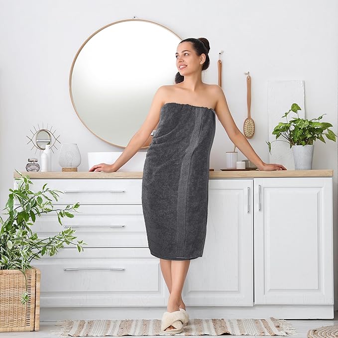 Utopia Towels Jumbo Bath Sheet 2 Piece, 600 GSM, 35 by 70 Inches, 100% Ring Spun Cotton, Absorbent and Quick Dry Extra Large Bath Towel, Grey