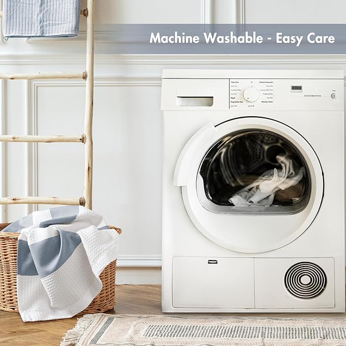 Madison Park Spa Waffle Shower Curtain Pieced Fabric with 3M Scotchgard Moisture Management, Premium Spa Quality Modern Shower Curtains for Bathroom, Standard 72x72, Indigo Blue