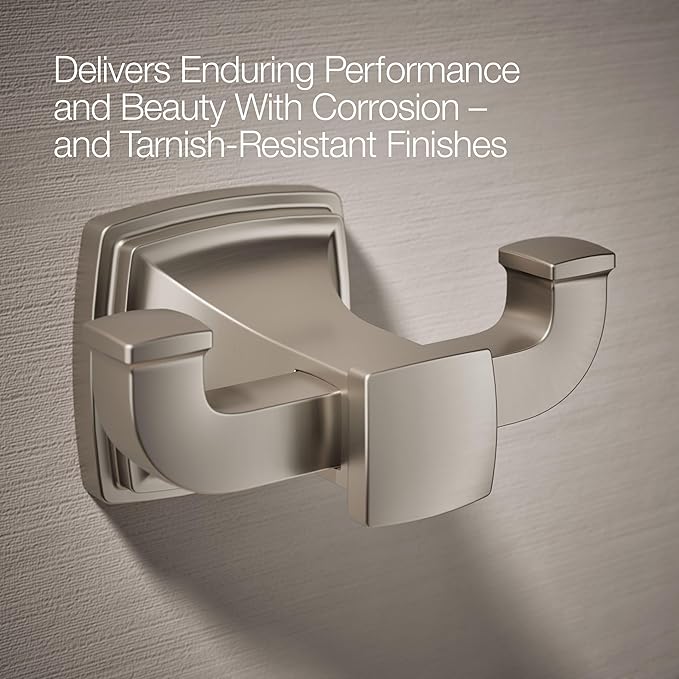 Kohler 27411-BN Riff® Double Robe Hook, Vibrant Brushed Nickel