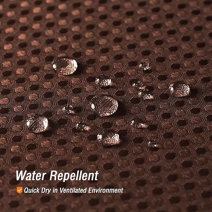 Gibelle Extra Long Shower Curtain 72 x 84, Tall Waffle Weave Textured Fabric Shower Curtain for Bathroom, Water Repellent, Machine Washable, Brown