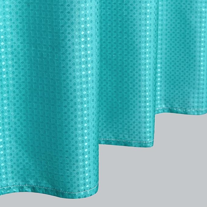 Mrs.Naturall Teal Shower Curtains for Bathroom,Bath Small Stall Shower Curtain Liner with Hooks Sets,36 x 72In,Aqua Turquoise