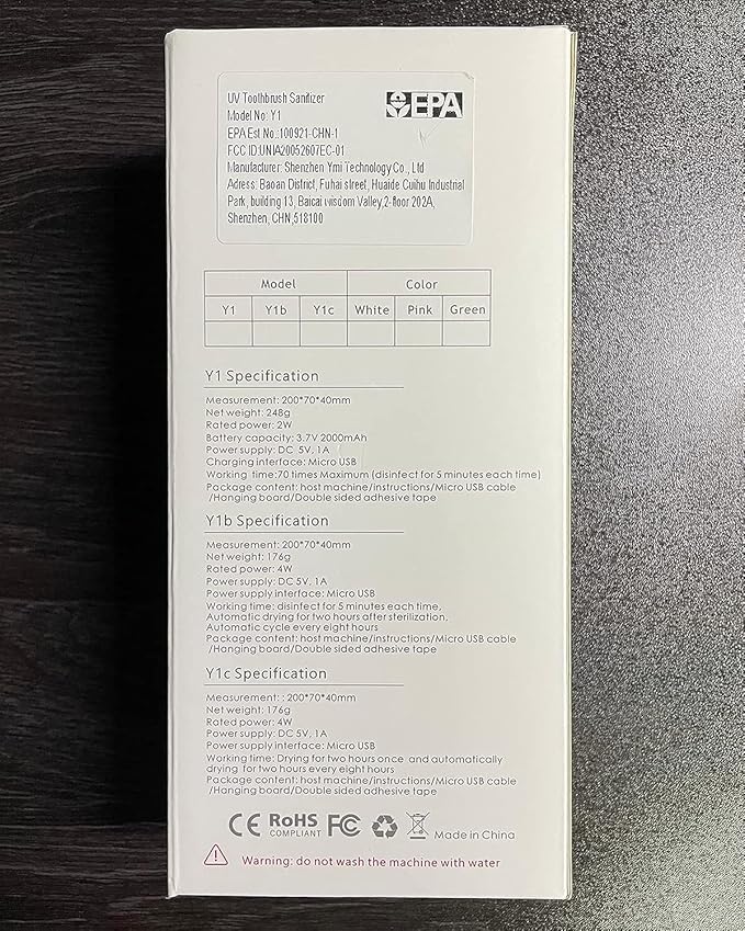HouseGem Toothbrush Holder, Timer Function, 2000mAh Rechargeable Cordless Wall-Mounted Bathroom (White)