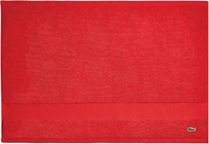 Lacoste Heritage 100% Supima Cotton Tub Mat, Formula One, 21" x 31" – Highly Absorbent & Quick Drying, Premium Super Soft Bath Towel, Bathroom Essential, Gift for All Occasions, Machine Washable