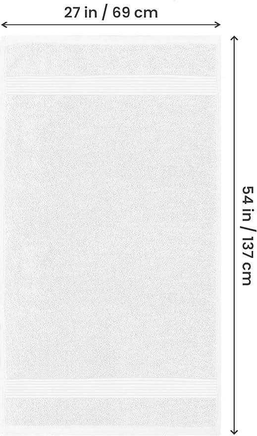 Utopia Towels Luxurious Bath Towels Set, 27 x 54 Inches 100% Ring Spun Cotton, 4 Pack White