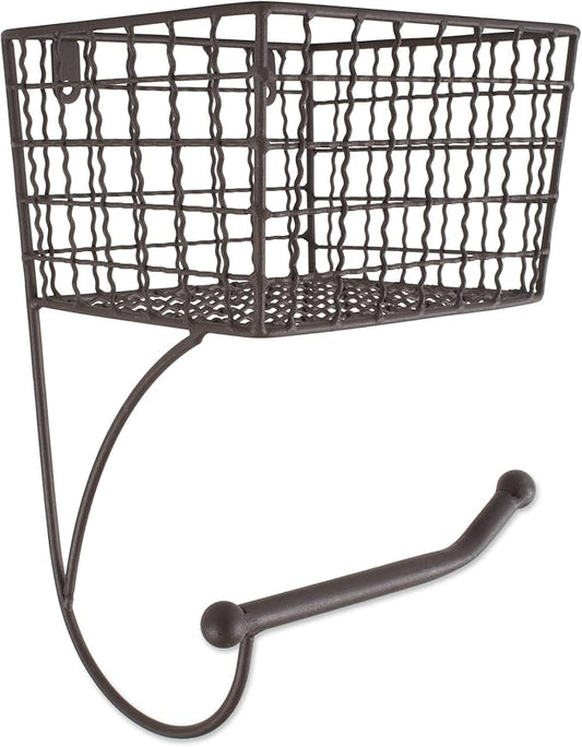 DII Rustic Farmhouse Bathroom Décor, Metal Storage, Toilet Paper Holder, Rustic