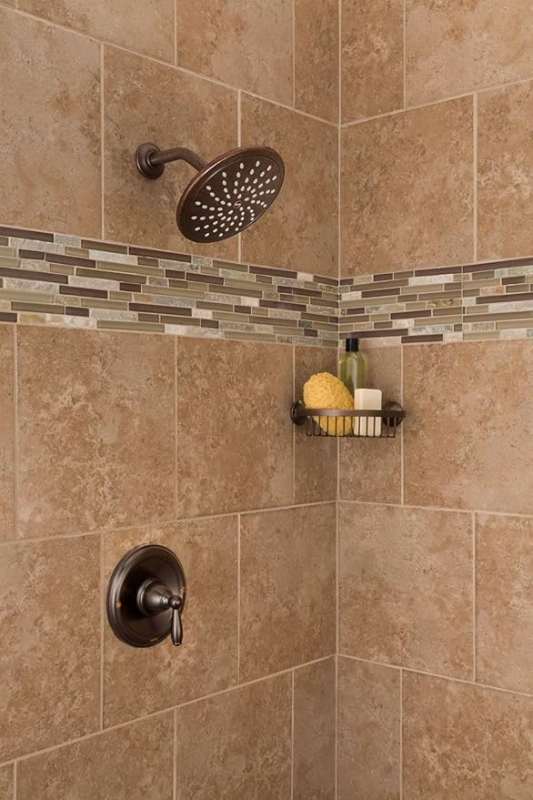 Moen YB5275OWB Wynford Corner Shower Basket for Bathroom Storage, Old World Bronze