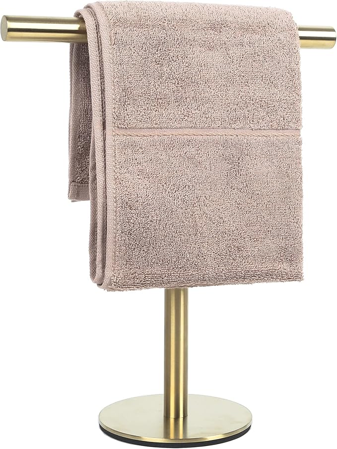 Bathroom Hand Towel Holder Stand???T-Shape Hand Towel Holder Stand SUS304 Stainless Steel for Bathroom???Kitchen or Vanity Countertop