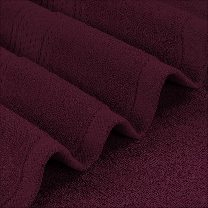 Utopia Towels 4 Pack Premium Bath Towels Set, 27 by 54 Inches, 100% Ring Spun Cotton 600GSM, Lightweight and Highly Absorbent Quick Drying Towels, Perfect for Daily Use, Burgundy