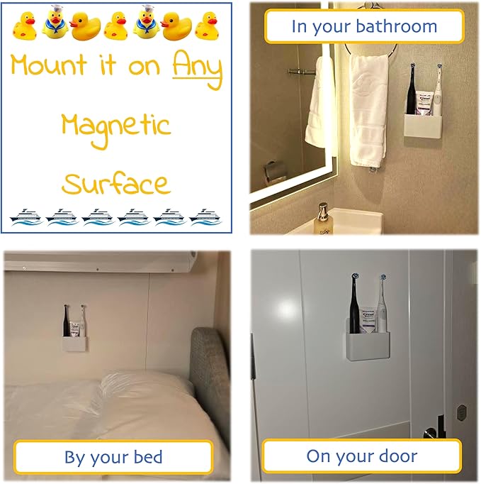 Cruise Ship Essentials Magnetic Toothbrush Holder Cruise Essentials 2026.Caribbean Cruise Must Haves. Alaskan Cruise Must Haves. Cruise Ship Essentials 2026, Caribbean Royal (1)