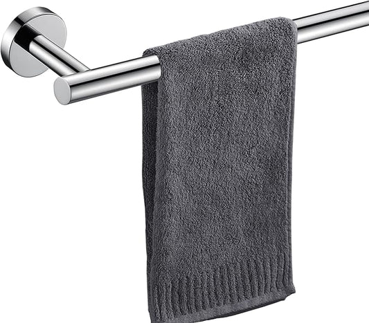 Towel Bar for Bathroom Polished Chrome, 33Inch Towel Rack Wall Mounted, Thicken Round Bath Towel Holder Rod SUS304 Stainless Steel, Heavy Duty Dish Cloths Hanger for Bathroom, Kitchen