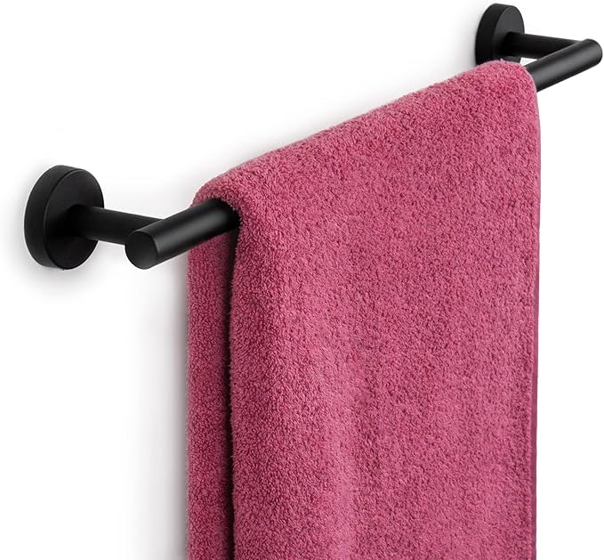 Marmolux Acc 14 Inches Hand Towel Holder Matte Black - Bathroom Hardware Black Towel Bar - Towel Rack Towel Hanger - Stainless Steel Wall Mount Bathroom Accessories