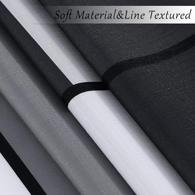 Hokibero Black and White Modern Shower Curtains for Bathroom Black and Grey Fabric Geometric Bath Curtains Decorative Shower Curtain Water Repellent, 72x72, Black and Gray