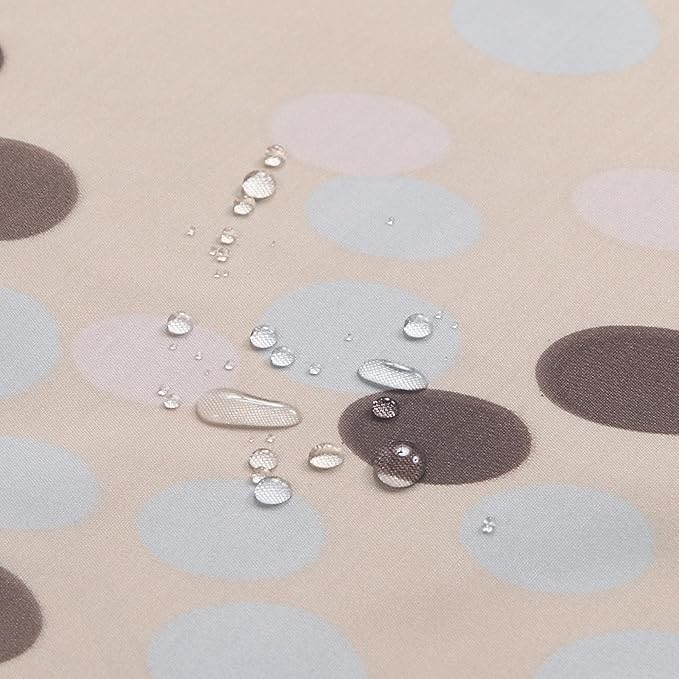 Lucca Classic Pinted Khaki Waterproof Brown Window Curtain Pair,Modern Taupe Polka Dots 2 Panels Set,Each 42" W x 63" L and Total 84" Wide and 63" Long