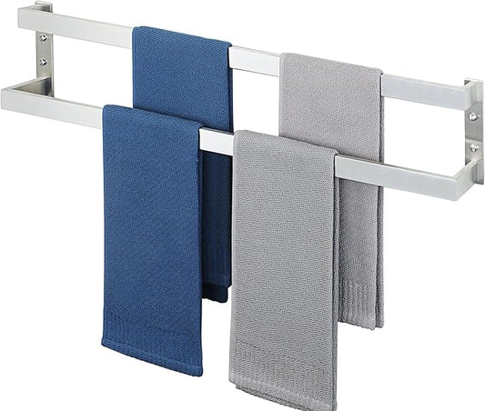 Alise Double Towel Bar, 32" Towel Racks for Bathroom Wall Mounted SUS304 Stainless Steel, Quick Drying Bathroom Towel Holder, Long Heavy Duty Towel Hanger, Brushed Nickel