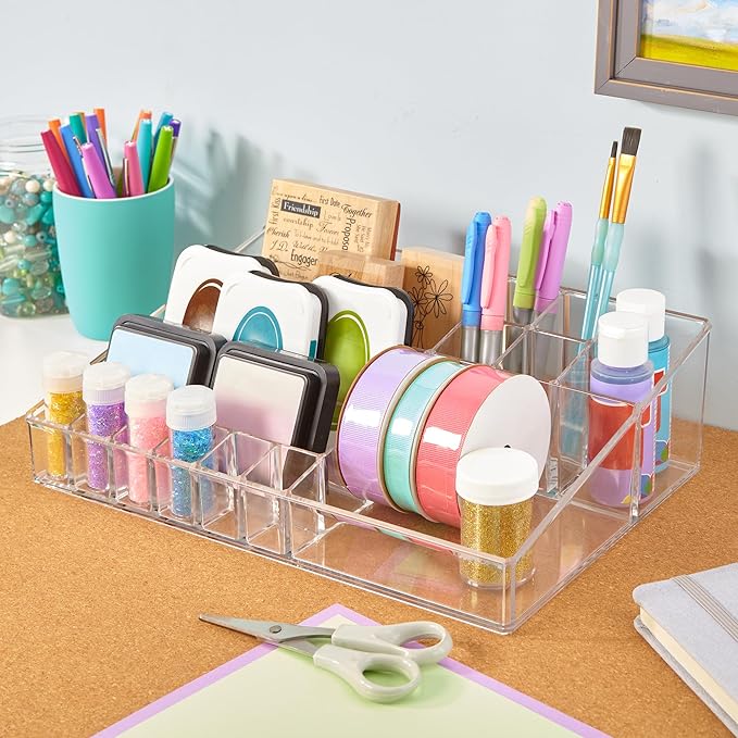 STORi Audrey Makeup Organizer & Drawer Bundle, Holder for Makeup Brushes, Palettes, & Beauty Supplies, Made in USA