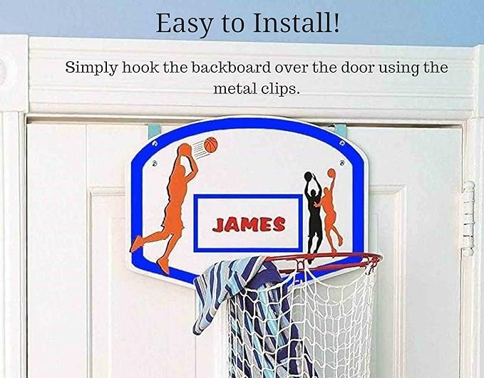 Etna Basketball Hoop Laundry/Clothes Hamper Game for Kids – Hooks Over The Door, Helps Make Dirty Clothes Fun, Can Be Personalized – Perfect For Boys and Girls Bedrooms – Shoot It, Dunk It, Wash It