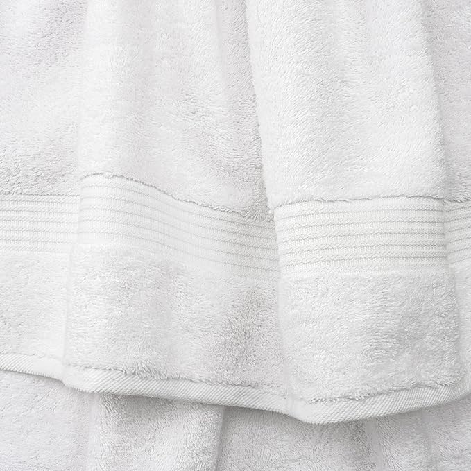 Cotton Paradise 100% Cotton Turkish Washcloth Set for Bathroom, 4 Piece Soft Absorbent Small Towels Wash Rags, White