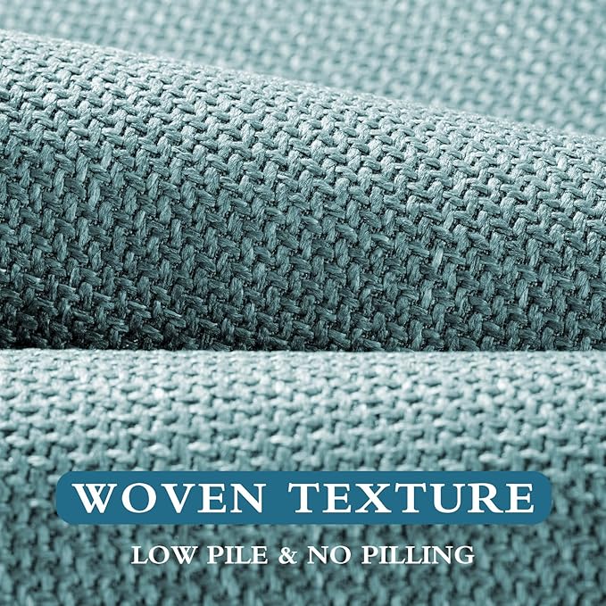 YIHOUSE Blue Bathroom Rug Sets 4 Piece, Bathroom Mat Quick Dry, Thin Bath Rug Set,Absorbent Bath Mat for Bathroom Non Slip Washable for Toilet and Floor
