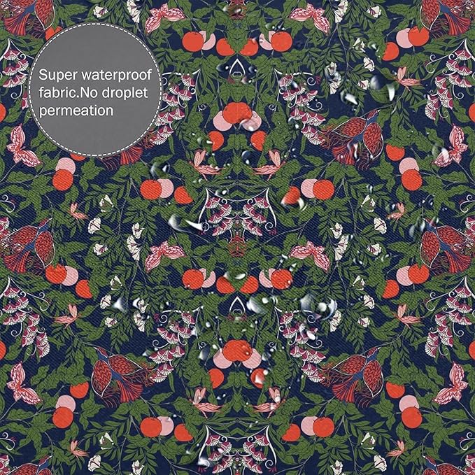 Bohemia William Morris Art Shower Curtain, Flowers Birds and Berries Retro Shower Curtain Sets for Bathroom Fabric Bath Curtain Washable 12 Hooks 72x72 Inches(183x183cm), Style-6