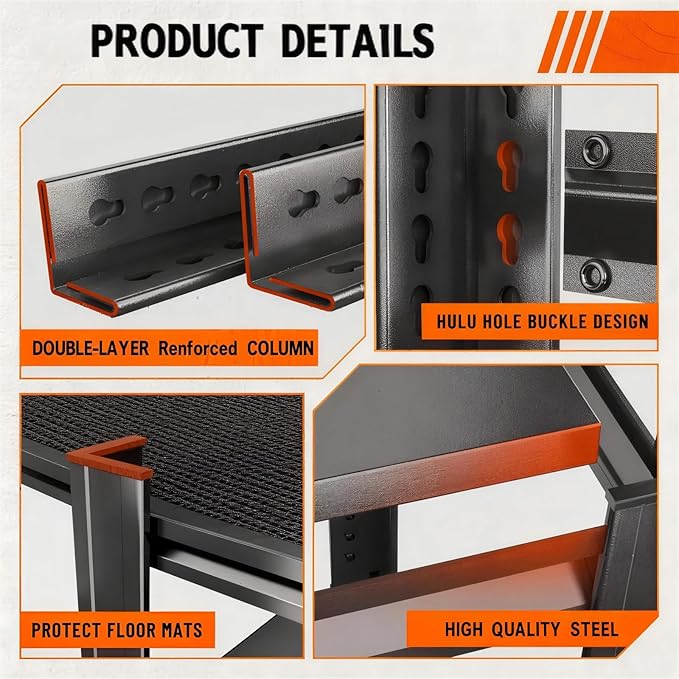 Over Toilet Storage Shelves, 5 Tier Adjustable Steel Shelf, Freestanding Metal Bathroom Space Saver, Waterproof&Rustproof Oraganizer with Reinforced Columns, Ideal for Laundry Bathroom, 28Wx14Dx60H