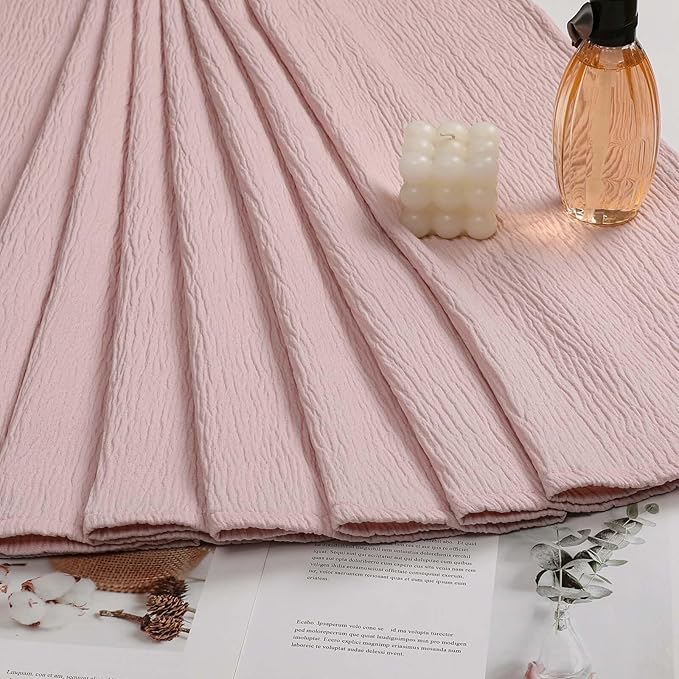 Aiyufeng 3D Textured Pink Shower Curtain for Bathroom, Fabric Shower Curtain Soft Cloth & Hotel Spa Quality, Luxury Boho Bathroom Curtains, Machine Washable, Pink, 72x72 Inches