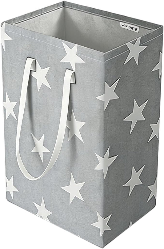 Laundry Basket, Large Clothes Hamper Collapsible, Sturdy, Free-Standing with Reinforced Handles for Bedroom, Bathroom, Dorm