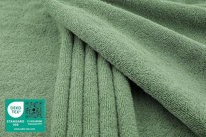 American Soft Linen 100% Cotton 600 GSM Turkish 40x80 Oversized Bath Towel Sheet, Extra Large Adult Towels for Bathroom, Sage Green
