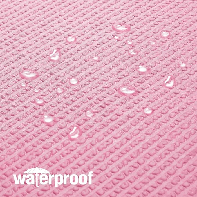 OVZME Berry Cute Girls Shower Curtain, Embossed Textured Fabric Shower Curtain for Bathroom - Soft Cloth & Hotel Spa Luxury, Water Repellent, Machine Washable Shower Curtain, 72X72, Hot Pink